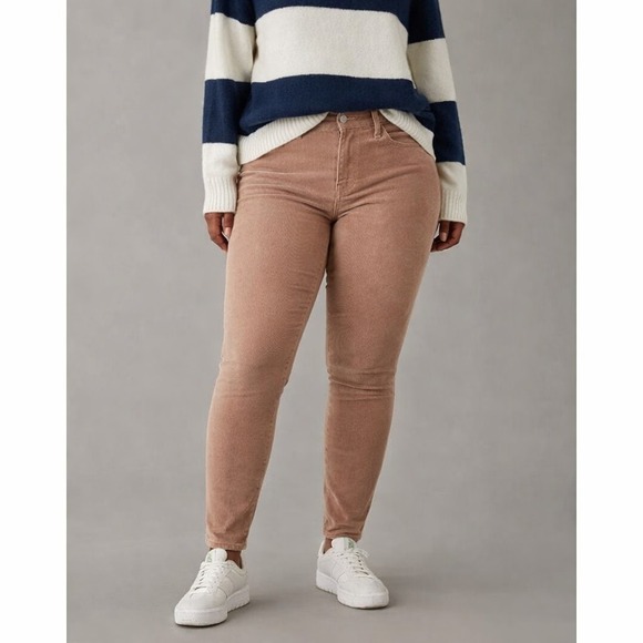American Eagle Outfitters Denim - NWT AE Stretch High Waisted Corduroy Jegging Pant American Eagle Tan 14 Long 32w